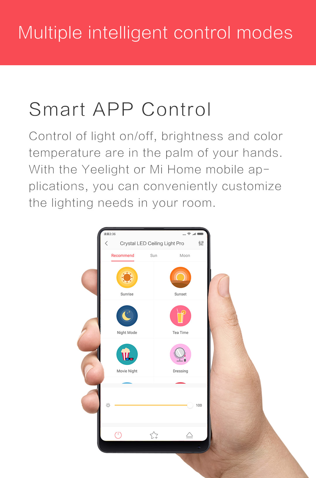 yeelight crystal ceiling light pro