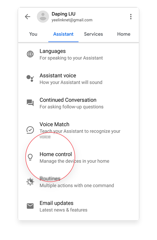 yeelight google home